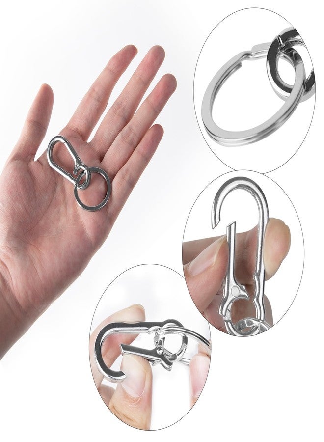 Zerofy Metal Keychains Keyring Clip Holder Organizer Key Chain Ring For Accessories Women Men, Home Car Keys (4, Gold, Silver, Dark Grey, Bronze) - Image 4